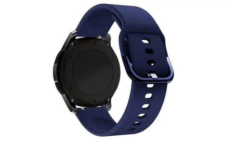 Curea Silicon Dark Blue 20mm Quick Release, Fara Striatii, Pentru Samsung Active 2 42mm Preț promoțional