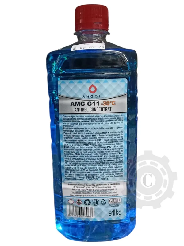 Transport gratuit ANTIGEL CONCENTRAT ALBASTRU G11 -30 1KG