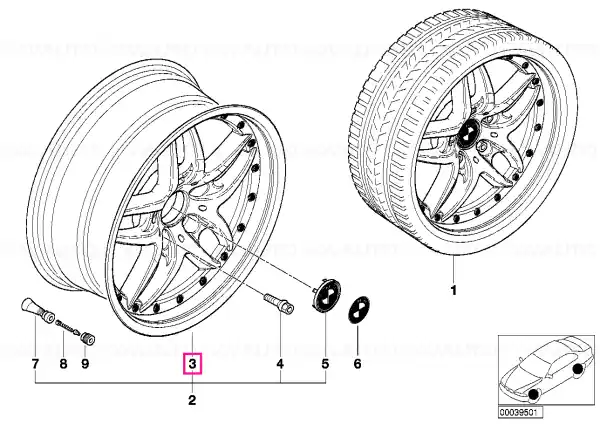 Reducere Two-piece light alloy rim 9JX18 ET:24 - BMW