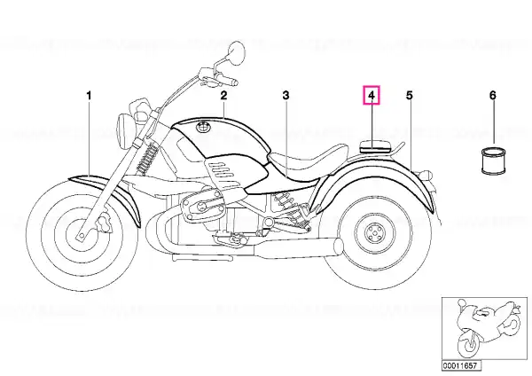 Ultima șansă Copertă tampă scaun CHAMPAGNER-MET. - BMW Motorrad