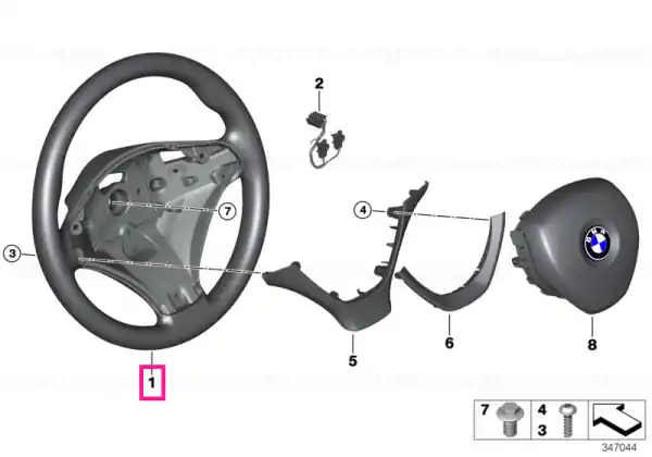 Sport steering wheel, leather - BMW Comandă acum