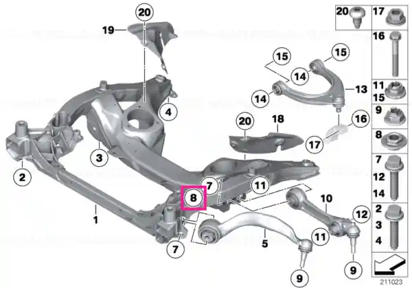 Dop filetat M18X1,5-10 - BMW Retur ușor