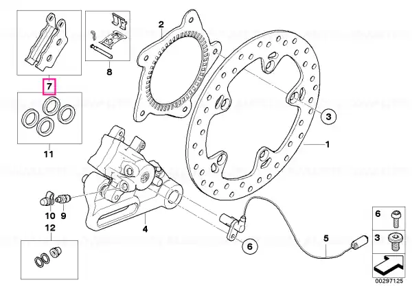 Retur gratuit Kit reparație garnituri frână spate - BMW Motorrad