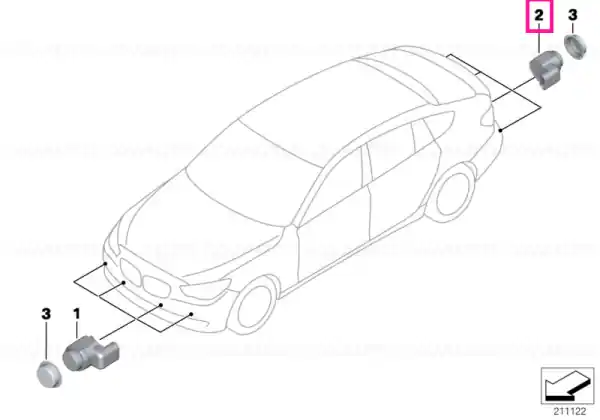 Senzor ultrasonic WA90 WB90 - BMW Super ofertă