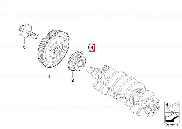 Plată sigură Woodruff key 18,5X6 - BMW - Mini
