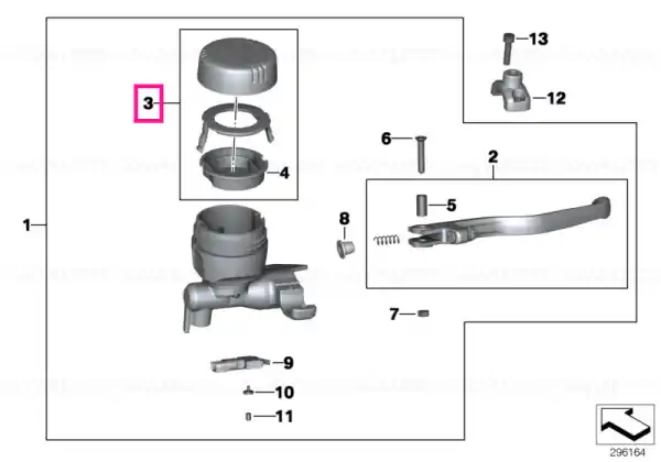 Discount Set acoperitoare rezervor dilatare frana - BMW Motorrad