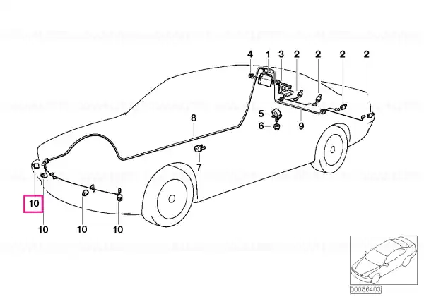 Plată securizată Senzor ultrasonic M472 - BMW