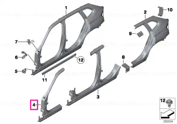 Premium Column A exterior, right - BMW