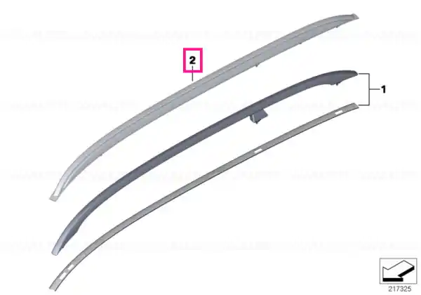 Roof railing, left ALU - BMW Cel mai vândut