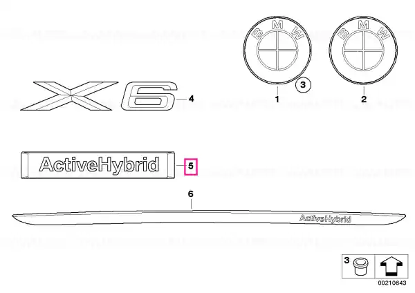 Lettering ACTIVE HYBRID - BMW Cel mai vândut