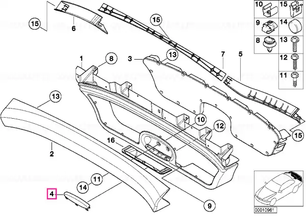 Trunk lid grip SCHWARZ - BMW Ofertă de sezon