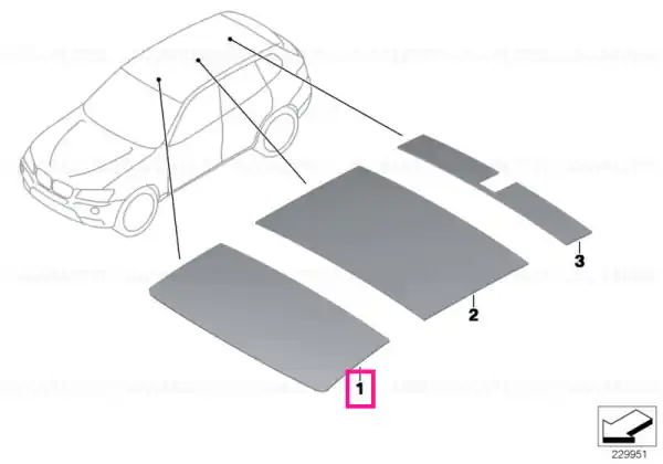 Sound insulating roof front - BMW Plată sigură