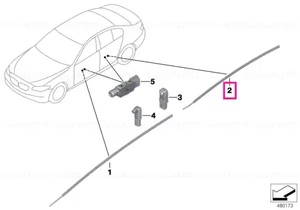 Optical conductor, door pocket, left - BMW Super ofertă