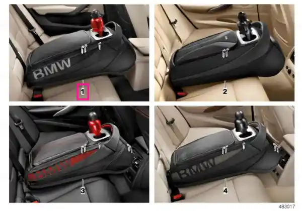 Storage pocket, rear 'Sport' FB. SW/ROT - BMW Discount