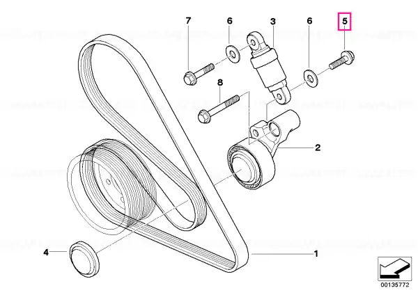 Preț mic Șurub hexagonal cu șaibă M8X32-ZNS3 - BMW