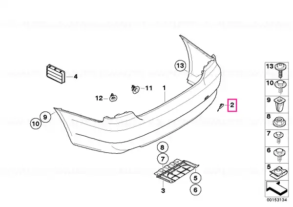 Flap, towing eye, primed - BMW Mai ieftin