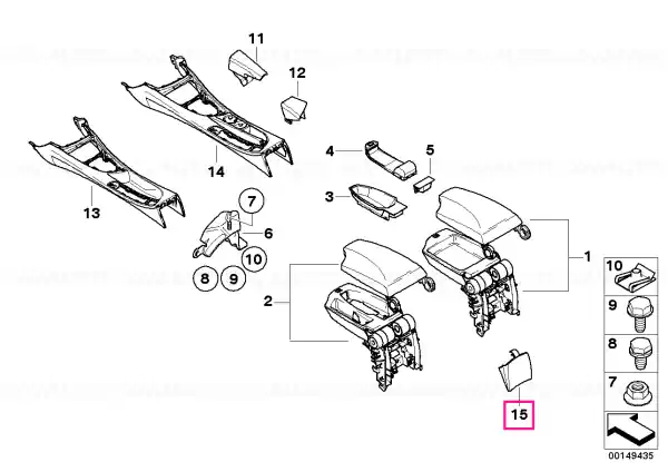 Super ofertă Capac cotieră mijloc spate HAVANNA - BMW