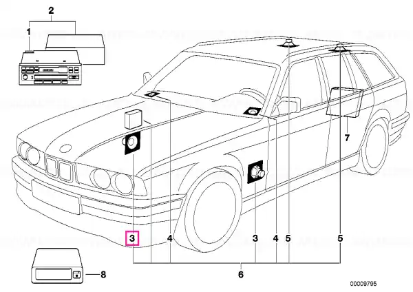 Sound Modul woofer/mid-rng speaker,130mm - BMW Cel mai vândut