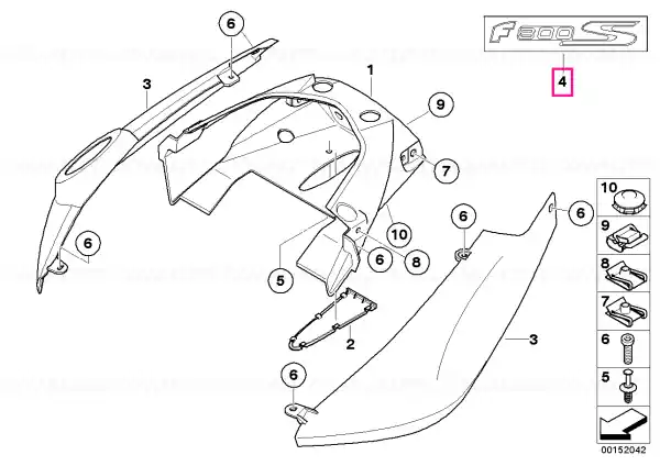 Model lettering F800S, right - BMW Motorrad Super ofertă