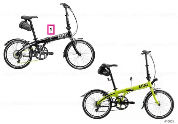 Livrare rapidă MINI Folding Pocket Bike BLACK MATT - BMW - Mini