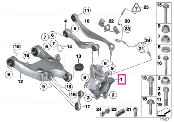 Preț promoțional Wheel carrier, rear left - BMW