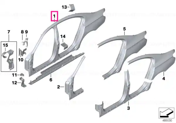 Body-side frame right - BMW Nu rata