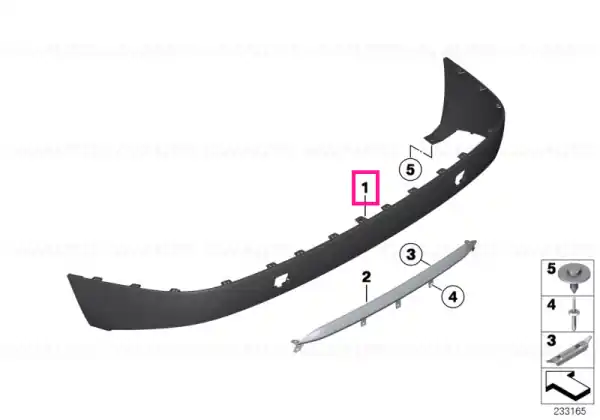 Chilipir Panou trim spate negru - BMW