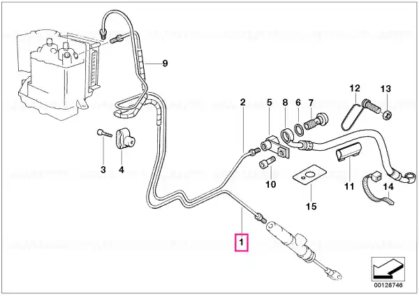 Ofertă specială Tub frână spate intrare ABS - BMW Motorrad