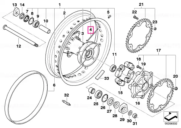 Popular Spoke reart M4,5 - BMW Motorrad