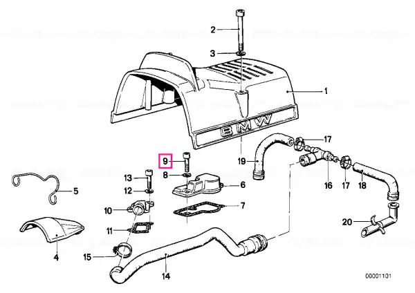 Mai ieftin Șurub cilindric M5X20-8.8 ZNS - BMW