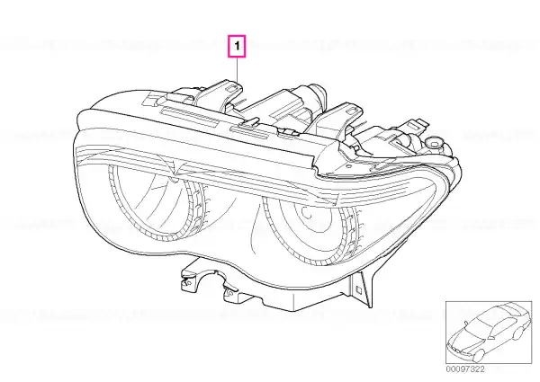 Headlight Xenon lft,white turn indicator - BMW Premium