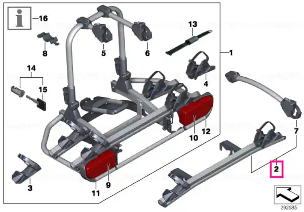 Retur ușor Extension set, 3rd bike - BMW