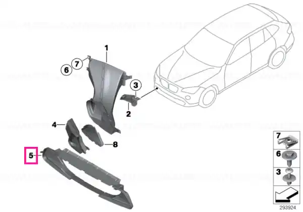 Super ofertă Adapter, front panel M-PAKET - BMW