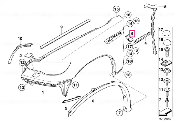Element ornament M - BMW Doar azi