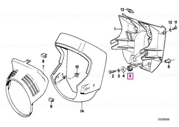 Rubber grommet - BMW Expediere rapidă