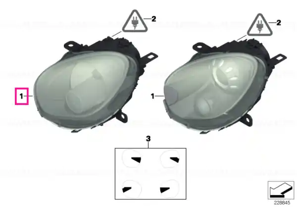 Disponibil imediat AHL-xenon headlight, left - BMW - Mini