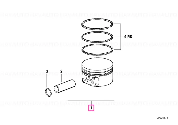 Mahle-alusil piston 91,990MM(0) - BMW Cel mai vândut