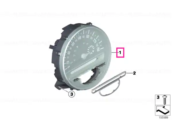 Speedometer, instrument panel KM/H SILVER - BMW - Mini Reduceri