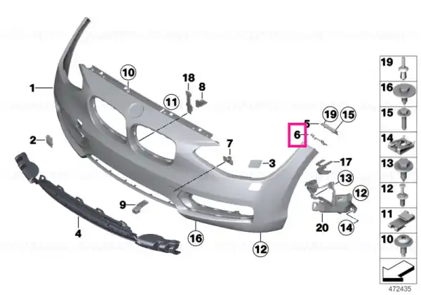 Insert bara protecție față stânga - BMW Chilipir