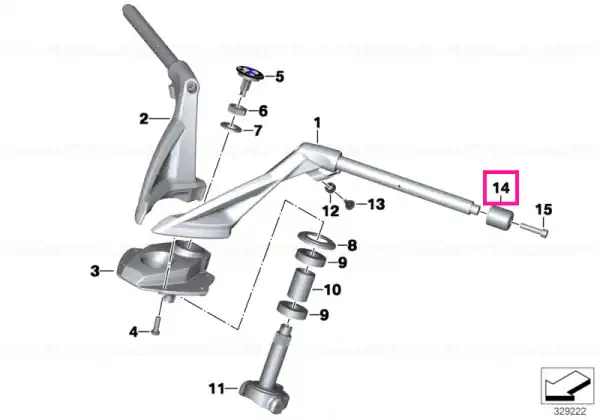 Handlebar vibration absorber K48 - BMW Motorrad Livrare gratuită