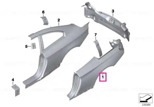 Reduceri Right rear side panel - BMW