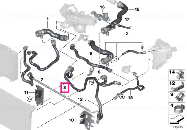 Comandă acum Furtun răcitor - BMW