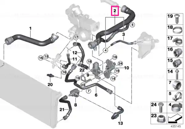 Reducere Furtun răcitor - BMW
