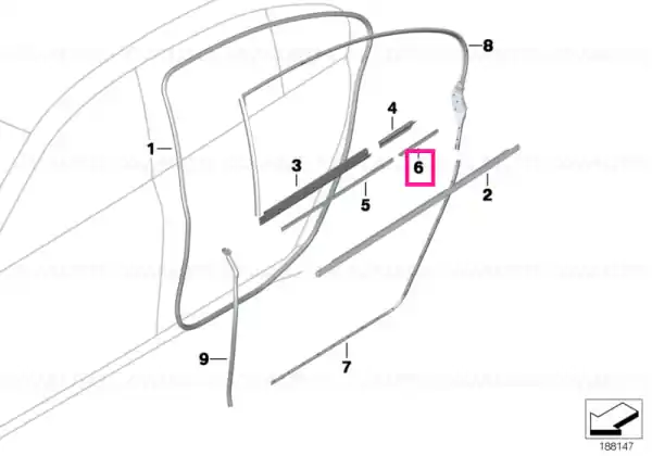 Ornament umar scurt interior stânga - BMW Super ofertă