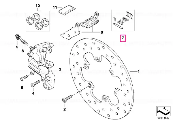 Set piese fixare, plăcuță frână - BMW Motorrad Ofertă