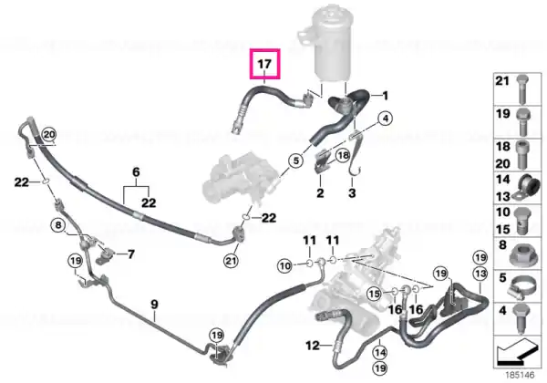 Radiator return line - BMW Cumpără online
