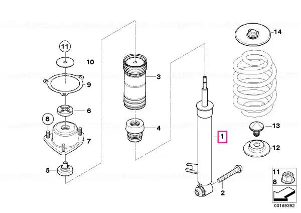 Shock absorber, rear left - BMW Lichidare de stoc