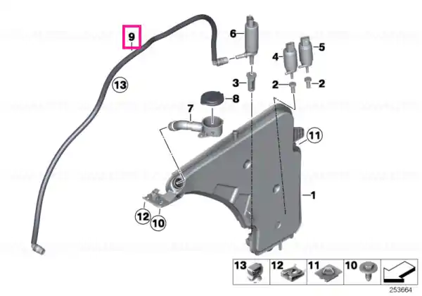 Plată sigură Furtun sistem curățare far - BMW