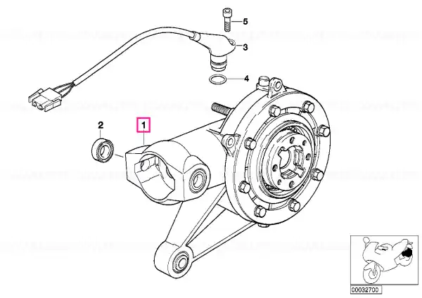 Ieftin Final drive, silver I=34:13=2,62 - BMW Motorrad