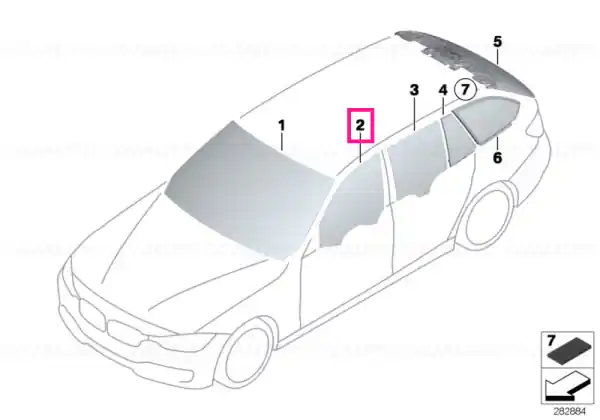 Door window, front left - BMW Cumpărături sigure
